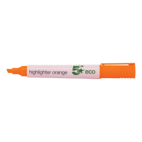 5 Star Eco Highlighter Orange 10 Pack 463287 F