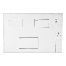 5 Star Elite Envelopes Lightweight Waterproof Polythene Peel Seal 245mm x 320mm 50mm Flap White 100 Pack 440786 F
