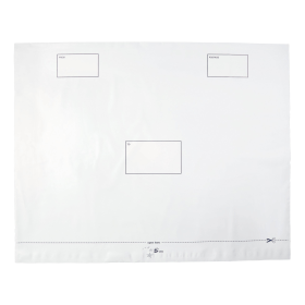 5 Star Elite Envelopes Lightweight Waterproof Polythene Peel Seal 590mm x 430mm 50mm Flap White 100 Pack 463368 F