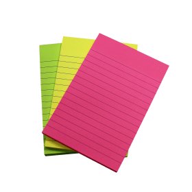 5 Star Extra Sticky Pads 90 Sheets 150mm x 101mm Neon Assorted 3 Pack 566967 F