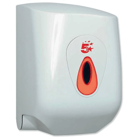5 Star Facilities Centrefeed Dispenser Large 230x235x350mm Plastic White 284022 F
