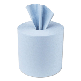 5 Star Facilities Centrefeed Tissue Refill for Jumbo Dispenser 1 Ply 300m x 165mm Blue 6 Pack 452568 F