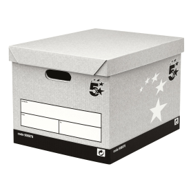 5 Star Facilities Storage Box and Lid Self Assembly 10 Pack 121999 F