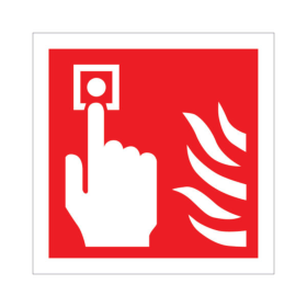 5 Star Fire Alarm Symbol Sign Self Adhesive Vinyl 100mm x 100mm 5 Pack FS00617 F