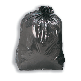 5 Star Medium Heavy Duty Bin Liners 110 Litre Black 200 Pack 131494 F