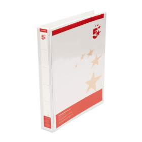 5 Star Office A4 25mm 2D Presentation Ring Binder White 10 Pack 933031 364005 F