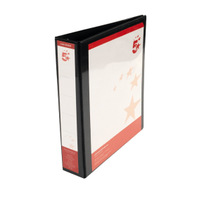 5 Star Office A4 38mm 4D Presentation Ring Binder Black 10 Pack 933038 363998 F
