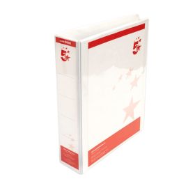 5 Star Office A4 50mm 4D Presentation Ring Binder White 10 Pack 933082 363988 F