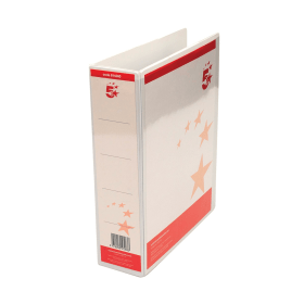 5 Star Office A4 58mm Presentation Lever Arch File Polypropylene White 814360 880029 F
