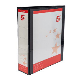 5 Star Office A4 65mm 4D Presentation Ring Binder Black 10 Pack 933104 363986 F
