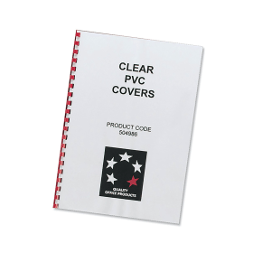 5 Star Office A4 Comb Binding Covers PVC 200gsm Clear 100 Pack 109742 F