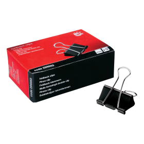5 Star Office Black Foldback Clip 41mm 12 Pack 296883 156062 F