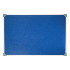 5 Star Office Blue Felt Noticeboard with Fixings and Aluminium Trim 900mm x 600mm 107566 F