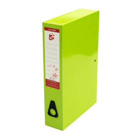 5 Star Office Box File Foolscap Green 70mm 5 Pack 120513 F