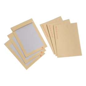 5 Star Office C4 Envelope Recycled Board Backed Peel and Seal 120gsm Manilla 125 Pack 101594 F