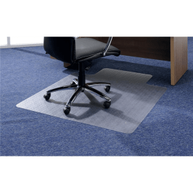 5 Star Office Chair Mat For Carpets PVC Lipped 1150mm x 1340mm Clear Transparent 111109 F