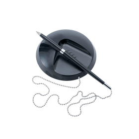 5 Star Office Desk Ball Pen Chained To Base 0.5mm Line Black 390105 F