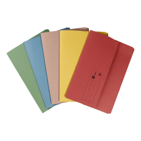 5 Star Office Document Wallet Half Flap 285gsm Recycled Capacity 32mm A4 Assorted 50 Pack 140847 F
