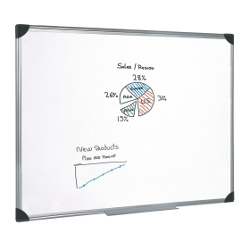 5 Star Office Drywipe Magnetic Board with Pen Tray 1800mm x 1200mm 103043 F