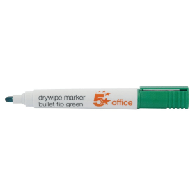 5 Star Office Drywipe Markers Xylene Toluene free Bullet Tip 3mm Line Green 12 Pack 119738 F