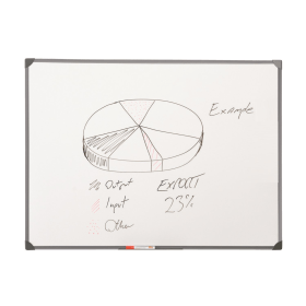 5 Star Office Drywipe Non Magnetic Board with Pen Tray 1200mm x 900mm 103694 F
