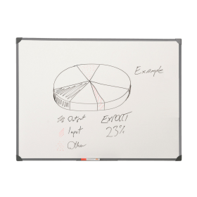 5 Star Office Drywipe Non Magnetic Board with Pen Tray 1800mm x 1200mm 136004 F
