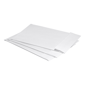 5 Star Office Envelopes Gusset 25mm Peel and Seal 120gsm C4 White 125 Pack 284130 F
