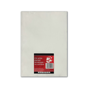 5 Star Office Envelopes Pocket Peel and Seal 90gsm C4 White 10 Pack 912084 F