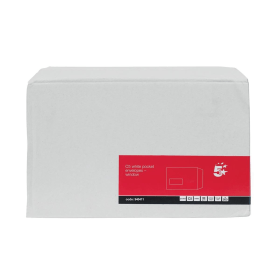 5 Star Office Envelopes Pocket Self Seal Window 90gsm C5 White 500 Pack 940411 477453 F