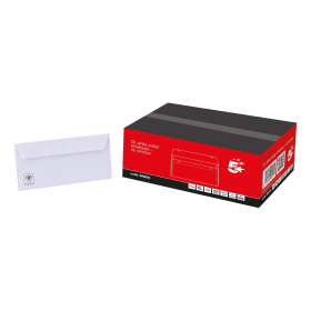 5 Star Office Envelopes Wallet Peel and Seal 100gsm DL White 500 Pack 104769 F