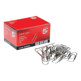 5 Star Office Extra Large No Tear Paperclips 33mm 1000 Pack 925869 107336 F