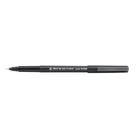 5 Star Office Fibre Tip Pen Medium 0.7mm Tip 0.4mm Black 12 Pack 107153 F