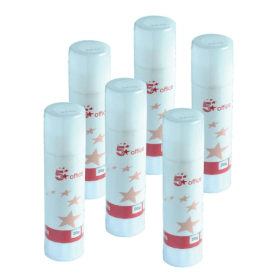 5 Star Office Glue Stick Solid Washable Non Toxic 20g 6 Pack 409095 F