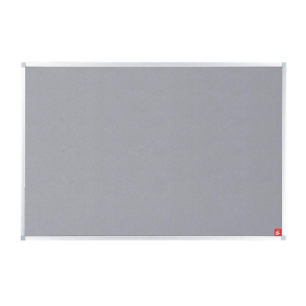 5 Star Office Grey Felt Noticeboard with Fixings and Aluminium Trim 1200mm x 900mm 121279 F