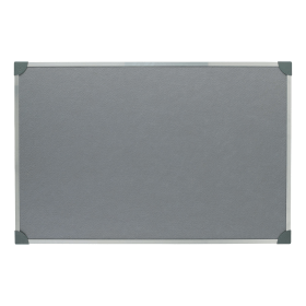 5 Star Office Grey Felt Noticeboard with Fixings and Aluminium Trim 900mm x 600mm 112038 F