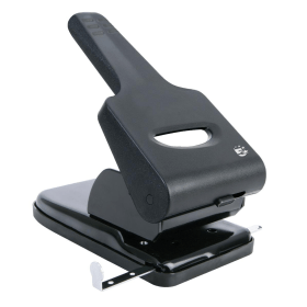 5 Star Office Heavy Duty Metal with Plastic Base 2 Hole Punch Black 158389 F