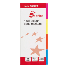 5 Star Office Index Flag 25x45mm Assorted Neon 800 Pack 938229 463317 F