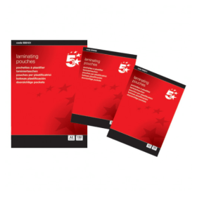 5 Star Office Laminating Pouches A4 150 Micron Gloss 100 Pack 906071 135822 F