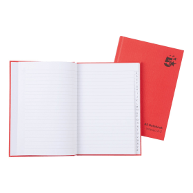 5 Star Office Manuscript Notebook Casebound Ruled and Indexed 192 Pages A5 Red 5 Pack 158020 F