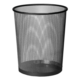 5 Star Office Mesh Waste Bin Lightweight Sturdy Scratch Resistant 20L Black 288013 565555 F