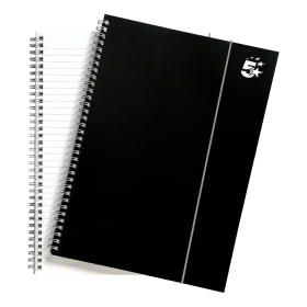 5 Star Office Notebook Wirebound Ruled 160 Pages A4 Black 6 Pack 284156 F