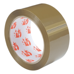 5 Star Office Packaging Tape 48mm x 66m Buff 6 Pack 107177 F