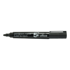 5 Star Office Permanent Marker Bullet Tip Black 12 Pack 125171 F