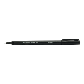 5 Star Office Permanent Marker Fine Tip Black 10 Pack 471286 F