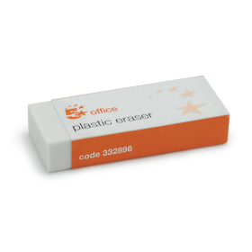 5 Star Office Plastic Eraser 60mm x 21mm x 12mm 10 Pack 103218 F