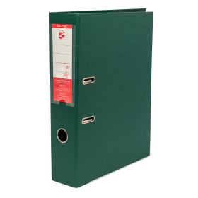 5 Star Office Premium Polypropylene Lever Arch File Foolscap Green 10 Pack 144257 F