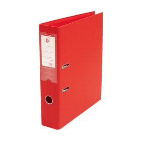 5 Star Office Premium Polypropylene Lever Arch File Foolscap Red 10 Pack 155103 F