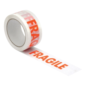5 Star Office Printed Fragile Tape 48mm x 66m Red Text On White 6 Pack 123259 F