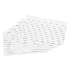 5 Star Office Record Cards Ruled 127mm x 76mm White 100 Pack 110089 F