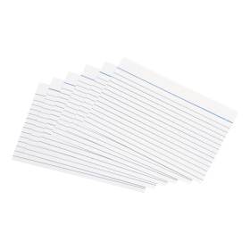 5 Star Office Record Cards Ruled 152mm x 102mm White 100 Pack 102634 F